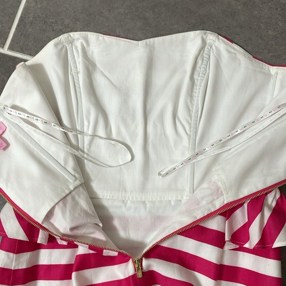 Lilly Pulitzer Azalea Swizzle Stripe Maybell Peplum Dress size 2 - Picture 11 of 12